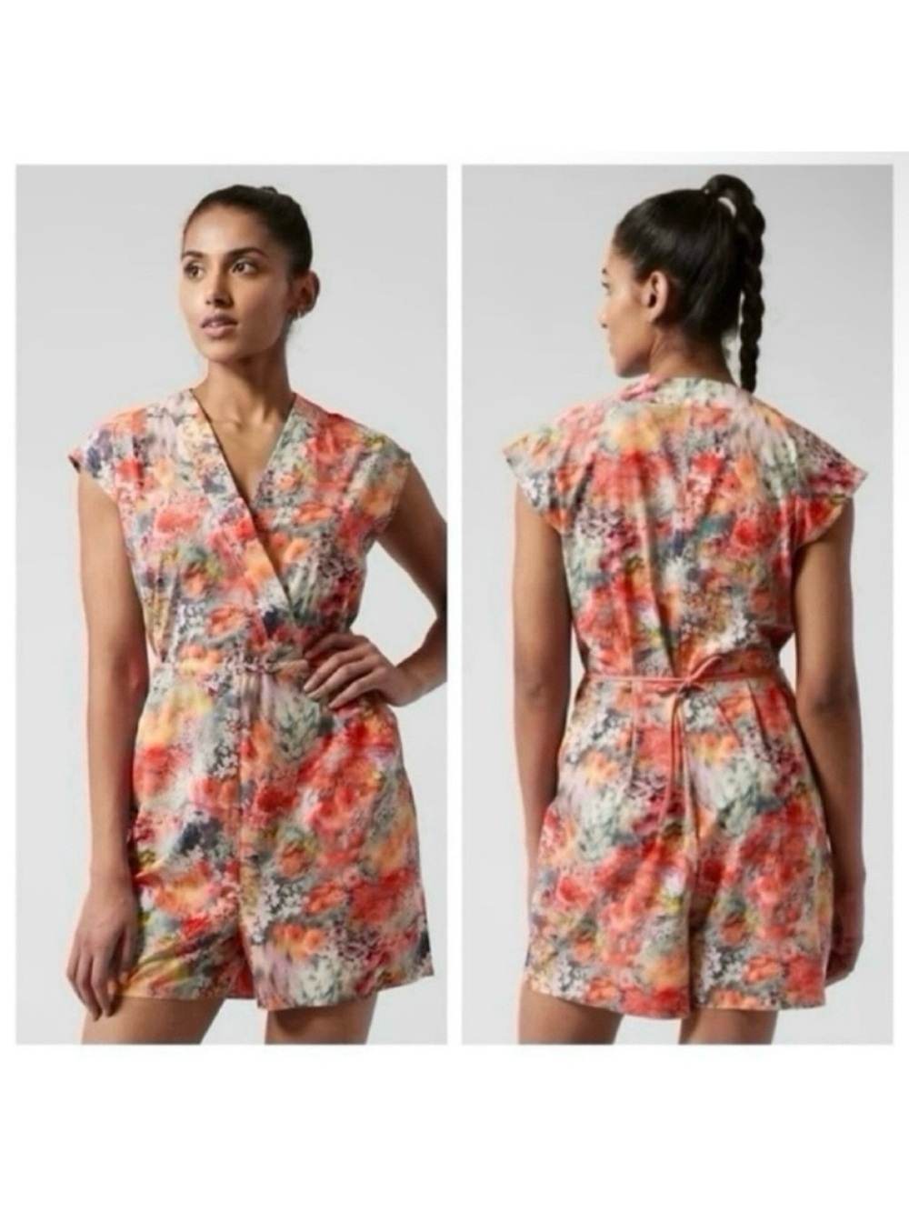 Athleta Marlow athletic romper
UPF 50 + in bloom pink floral tennis pickleball